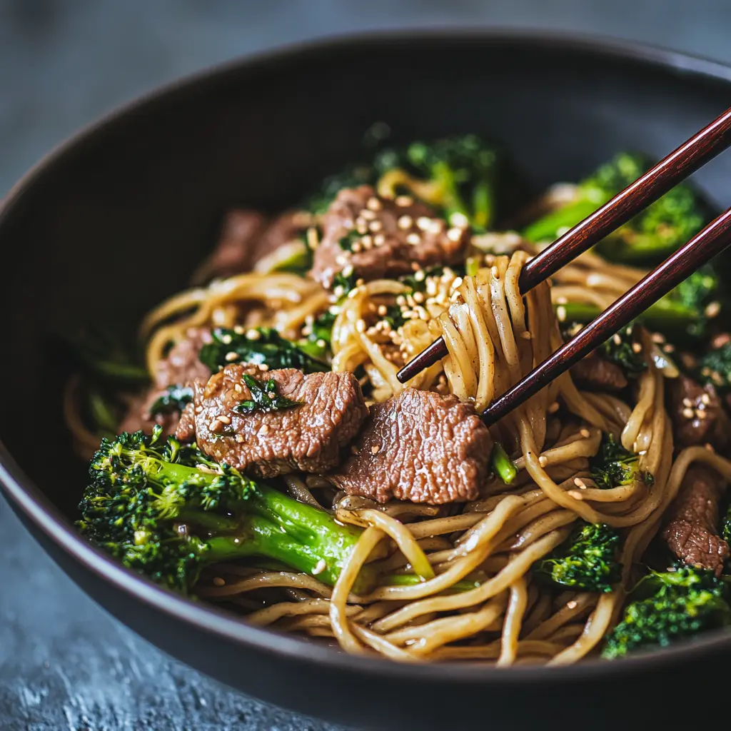 Beef Garlic noodles