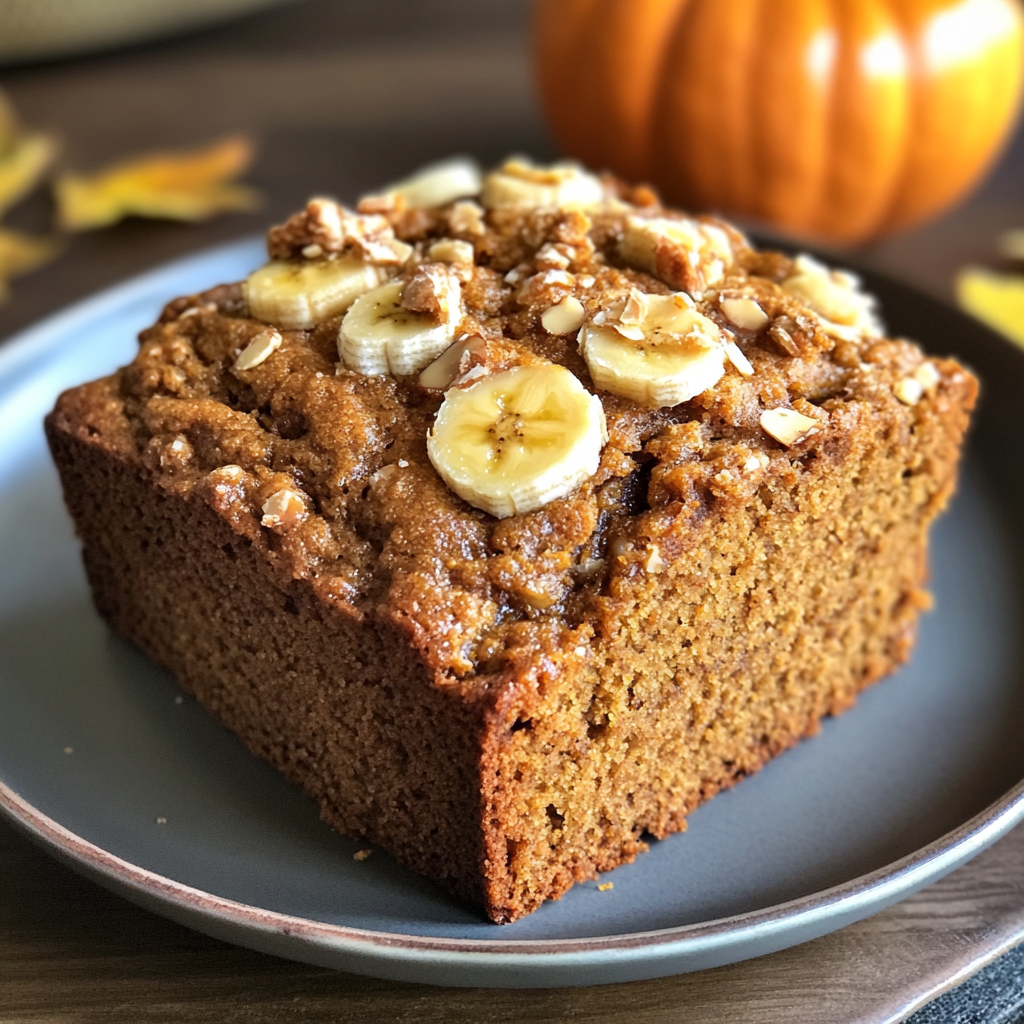 Almond flour pumpkin banana bread - gluten-free, low-carb homemade loaf