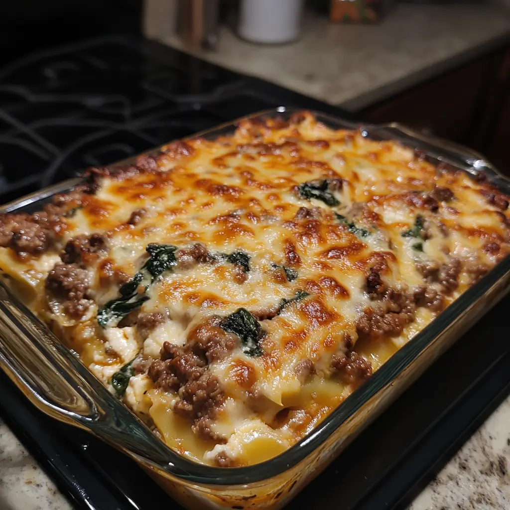 Beef Spinach Lasagna