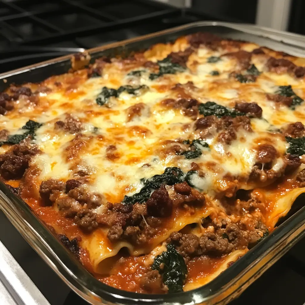 Beef Spinach Lasagna