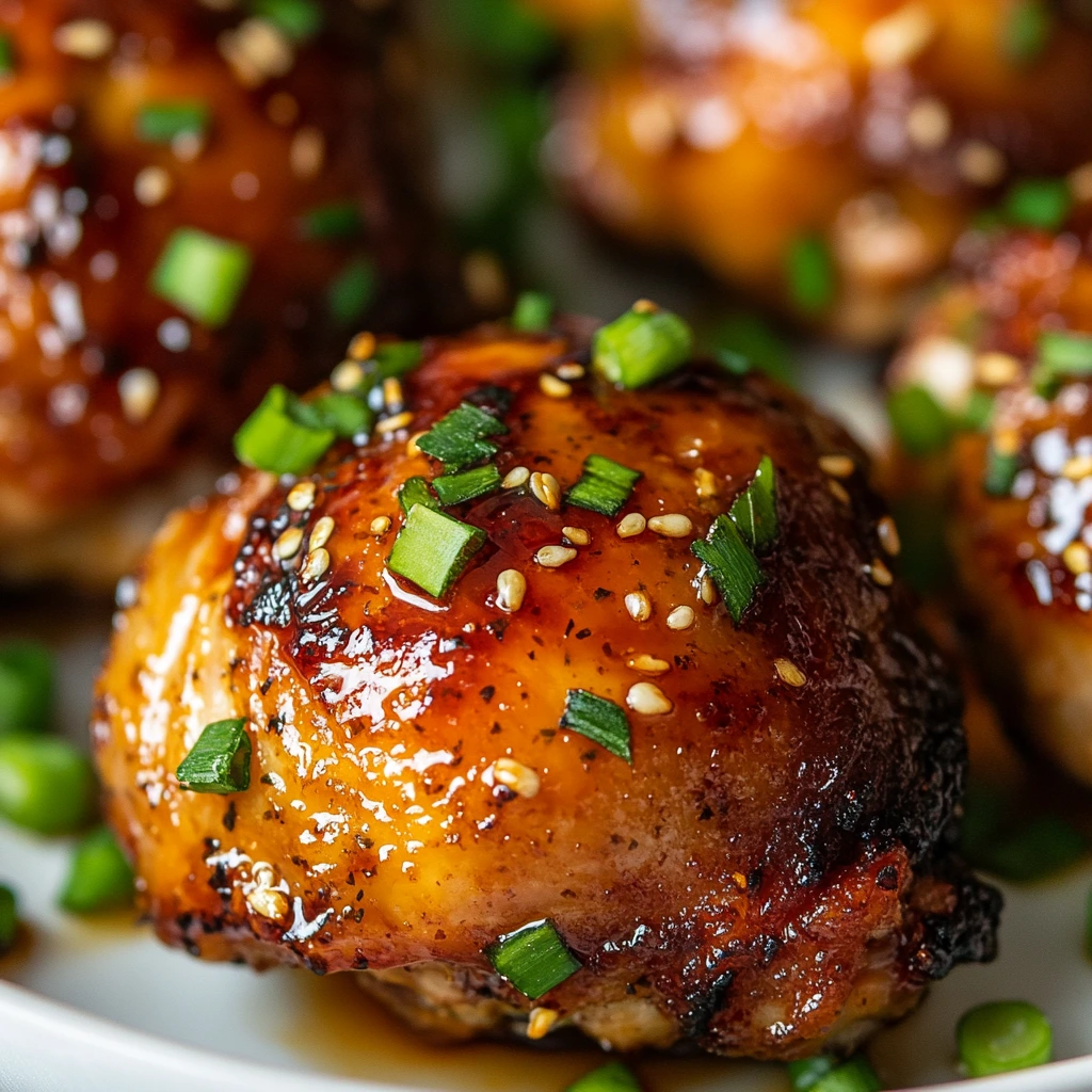 Crispy Honey Garlic Chicken Thighs