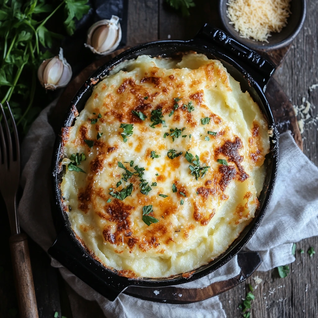 Cheesy Garlic Mashed Potatoes