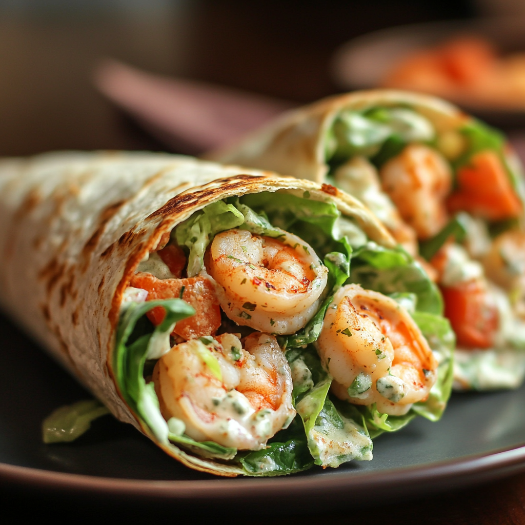 Shrimp Caesar Wrap