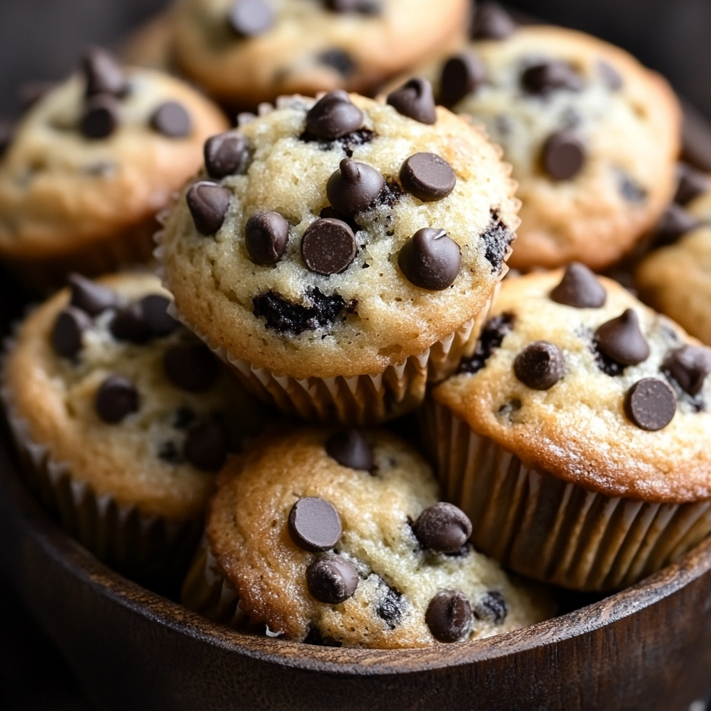 Chocolate Chip Muffins with Greek Yogurt 