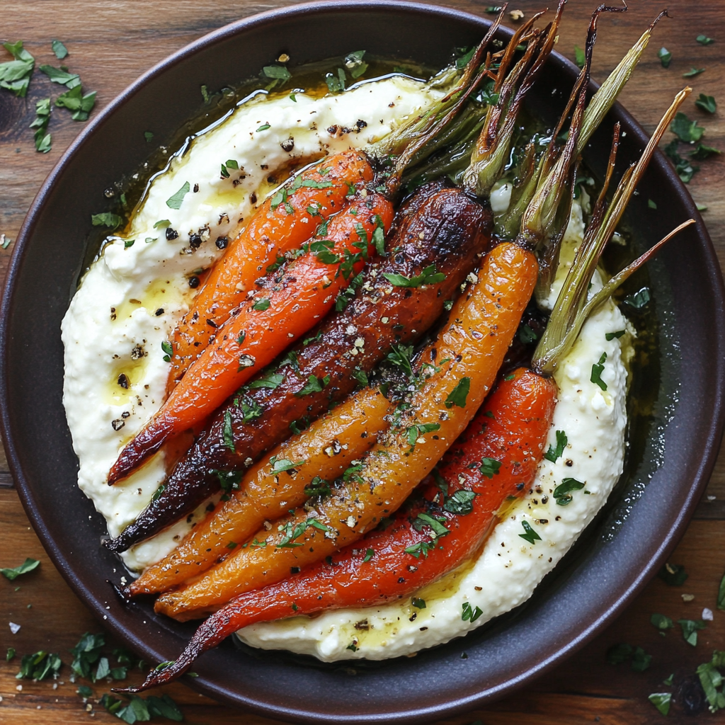 Roasted Carrots with Whipped Ricotta