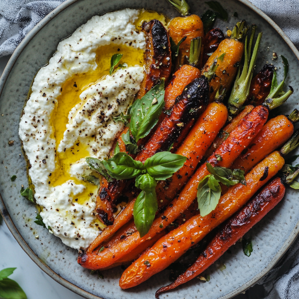 Roasted Carrots with Whipped Ricotta