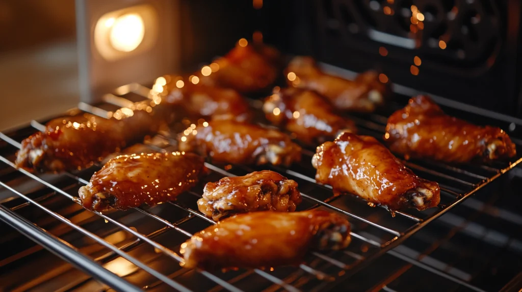 Korean chicken wings recipe ; Reheating leftover Korean chicken wings in the oven on a wire rack for maximum crispiness and flavor.