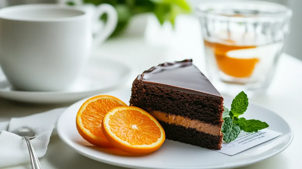 Decadent Dubai Chocolate Cake with Gold and Saffron Garnish