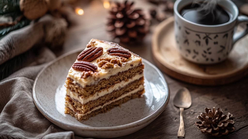SLICE WITH CUP OF COFFEE