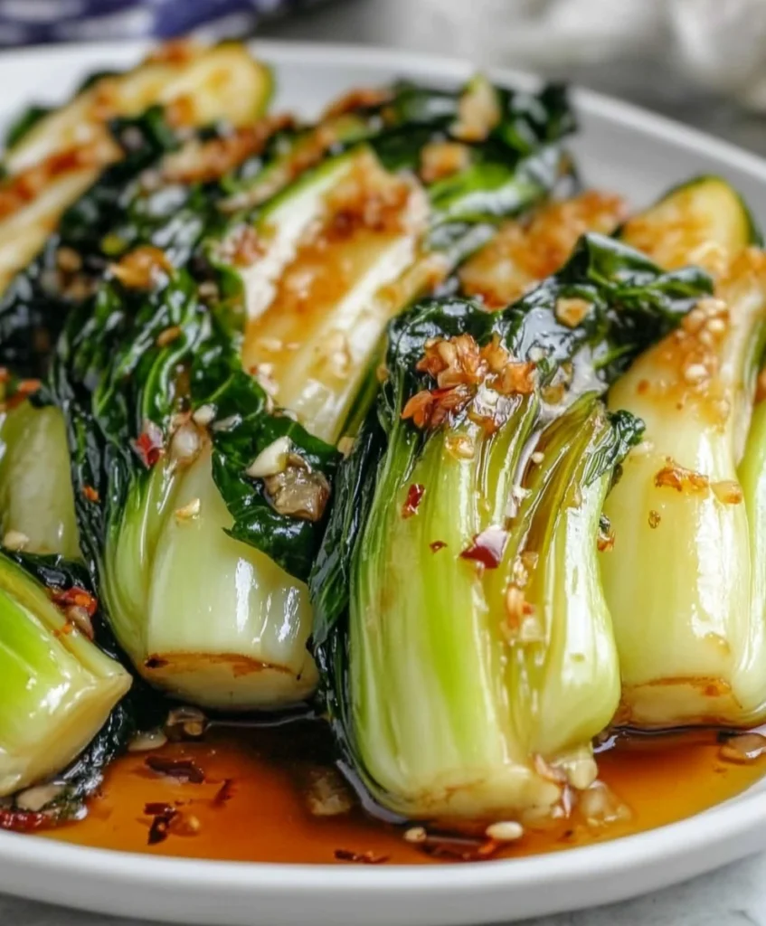 Baby Bok Choy with Soy Sauce and Garlic