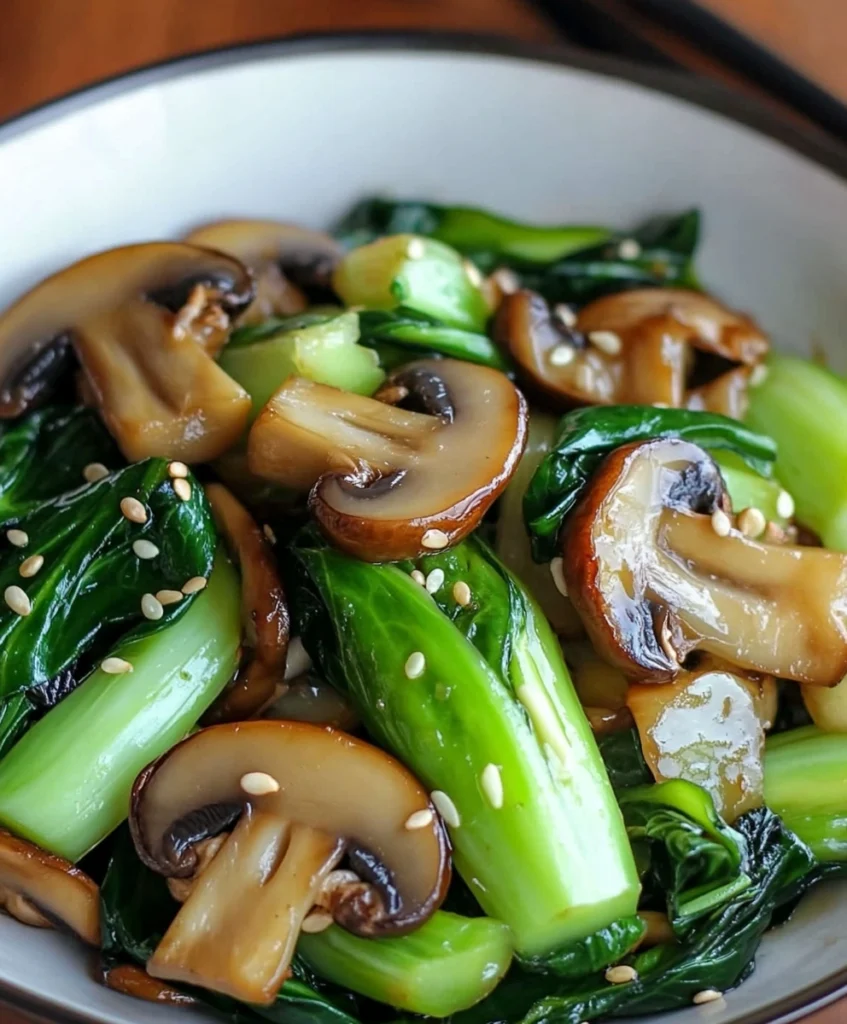 Bok Choy and Mushroom Stir Fry