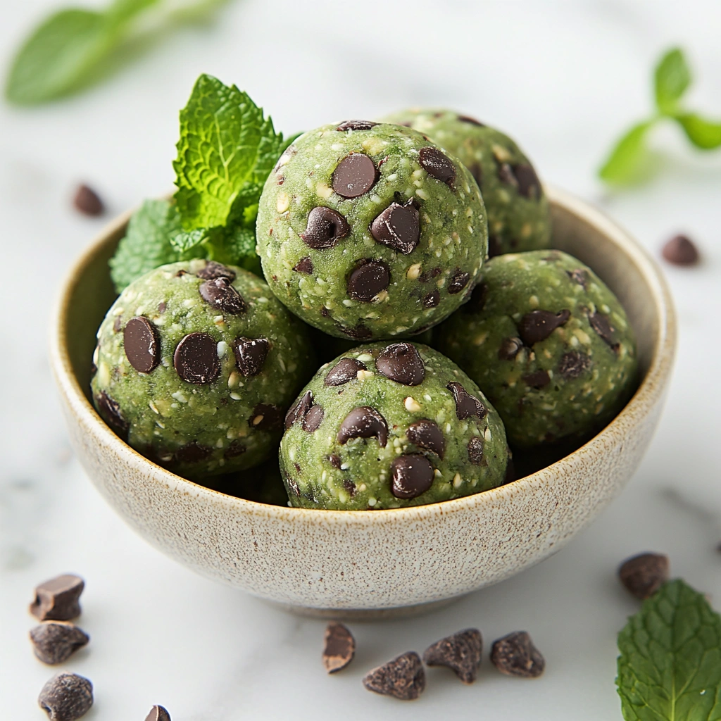 Mint Chocolate Chip Protein Balls