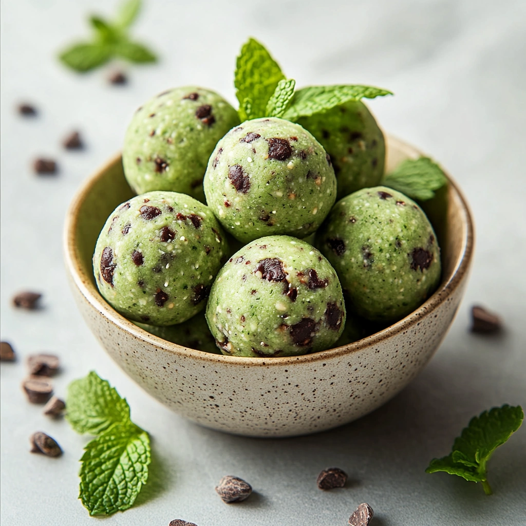 Mint Chocolate Chip Protein Balls