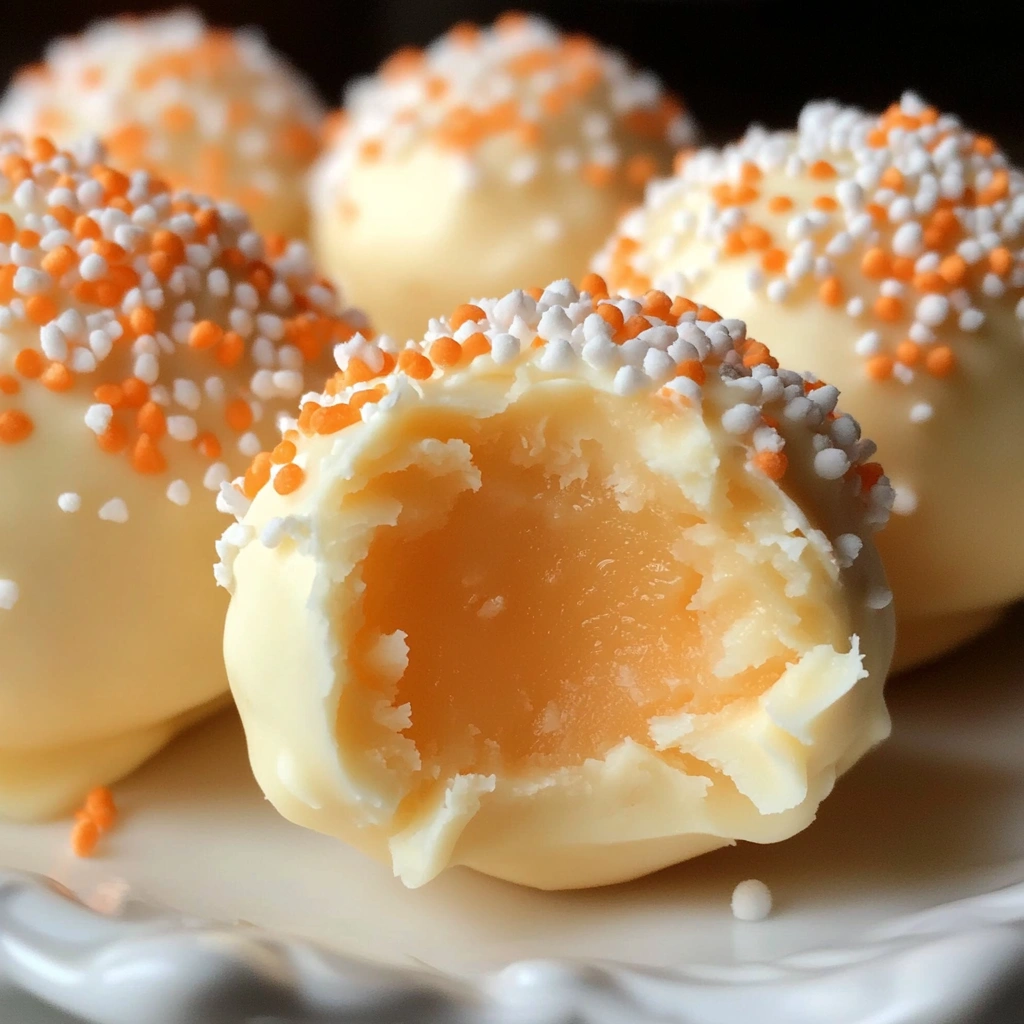 No Bake Orange Creamsicle Truffles