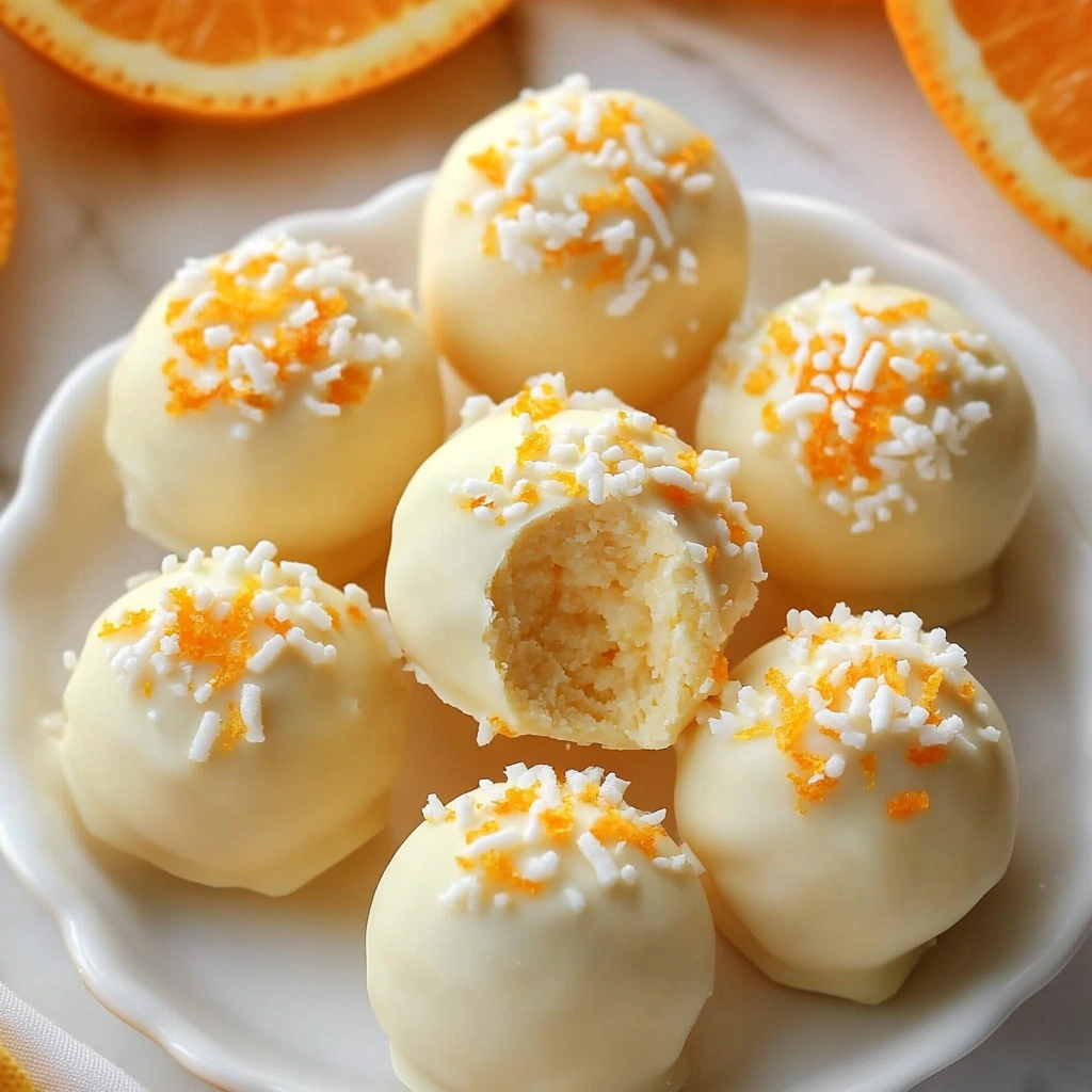 No Bake Orange Creamsicle Truffles
