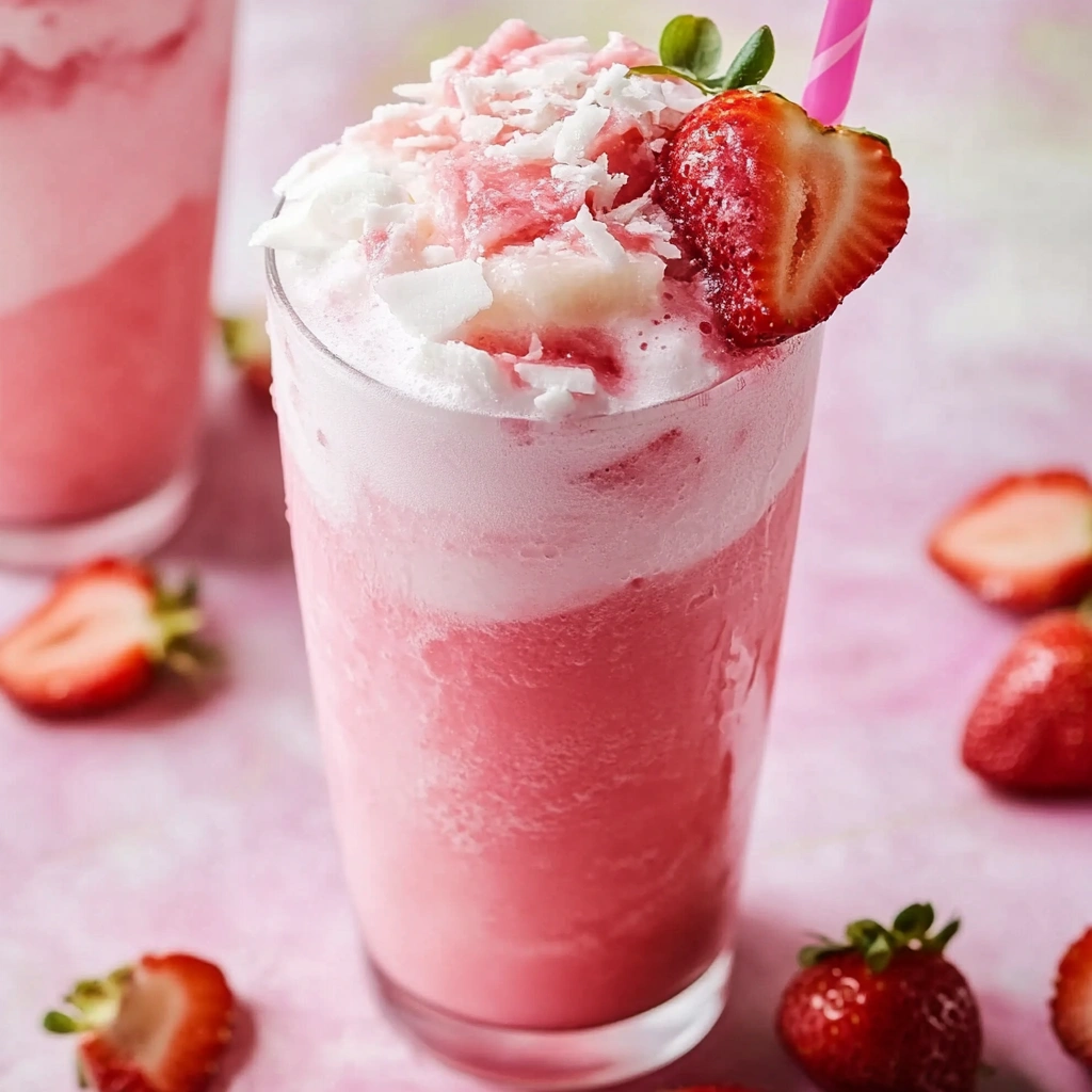 Pink Strawberry Coconut Refresher
