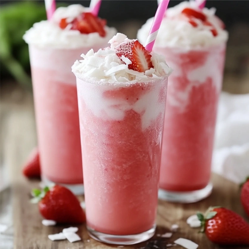 Pink Strawberry Coconut Refresher