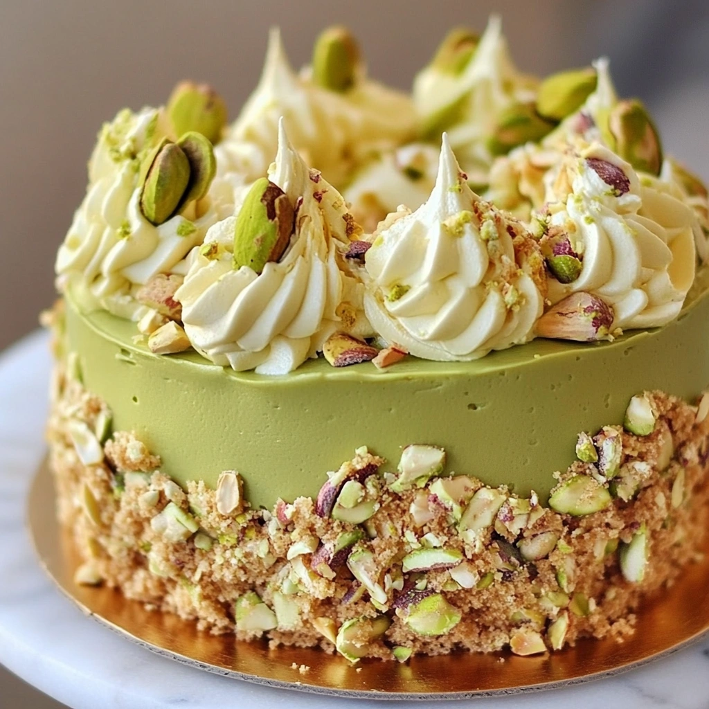 Pistachio Dacquoise Cake