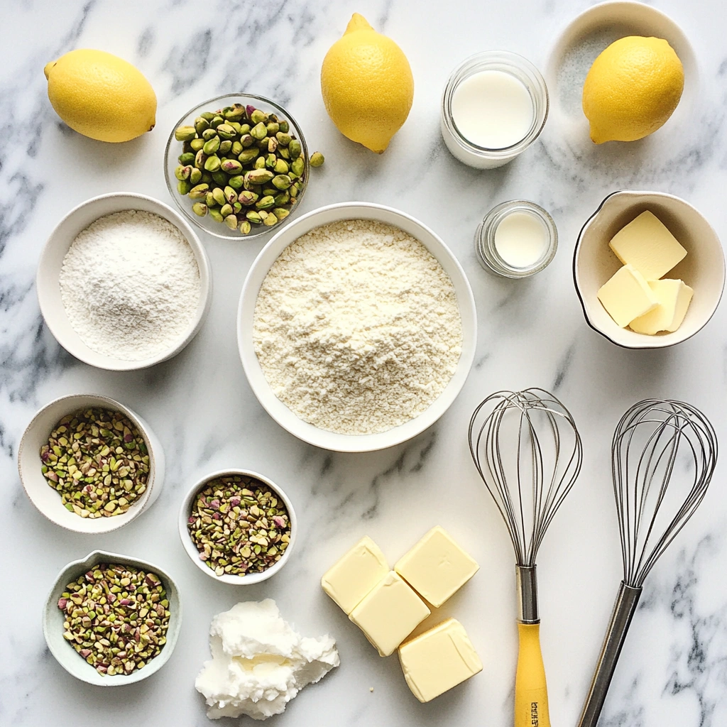 Pistachio Lemon Cake Loaf