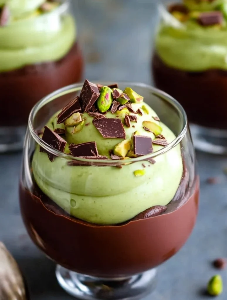 Pistachio Mousse with Chocolate Ganache