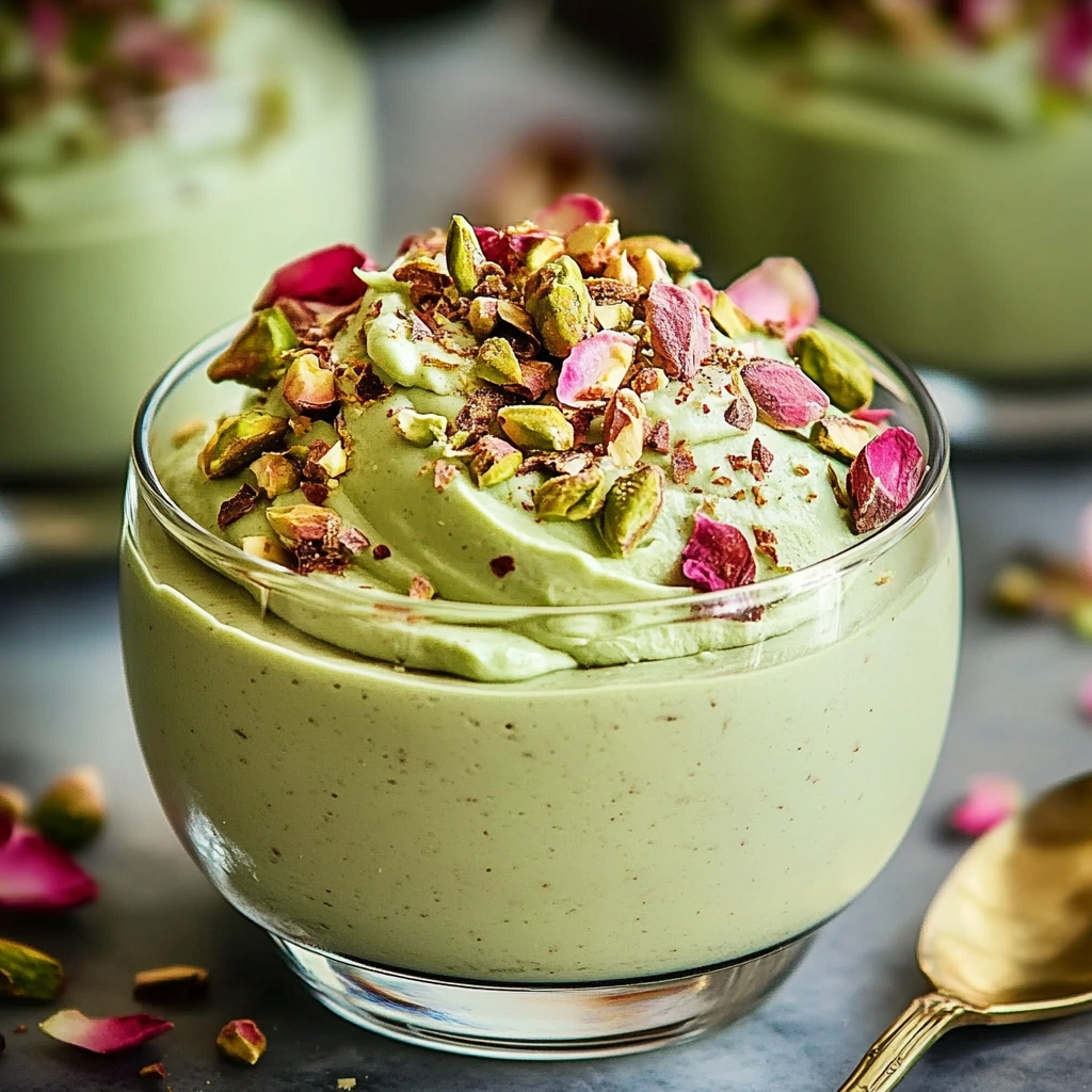 Pistachio Rosewater Mousse