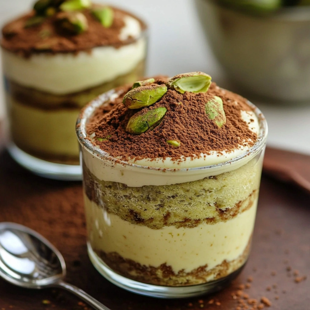 Pistachio Tiramisu Cups