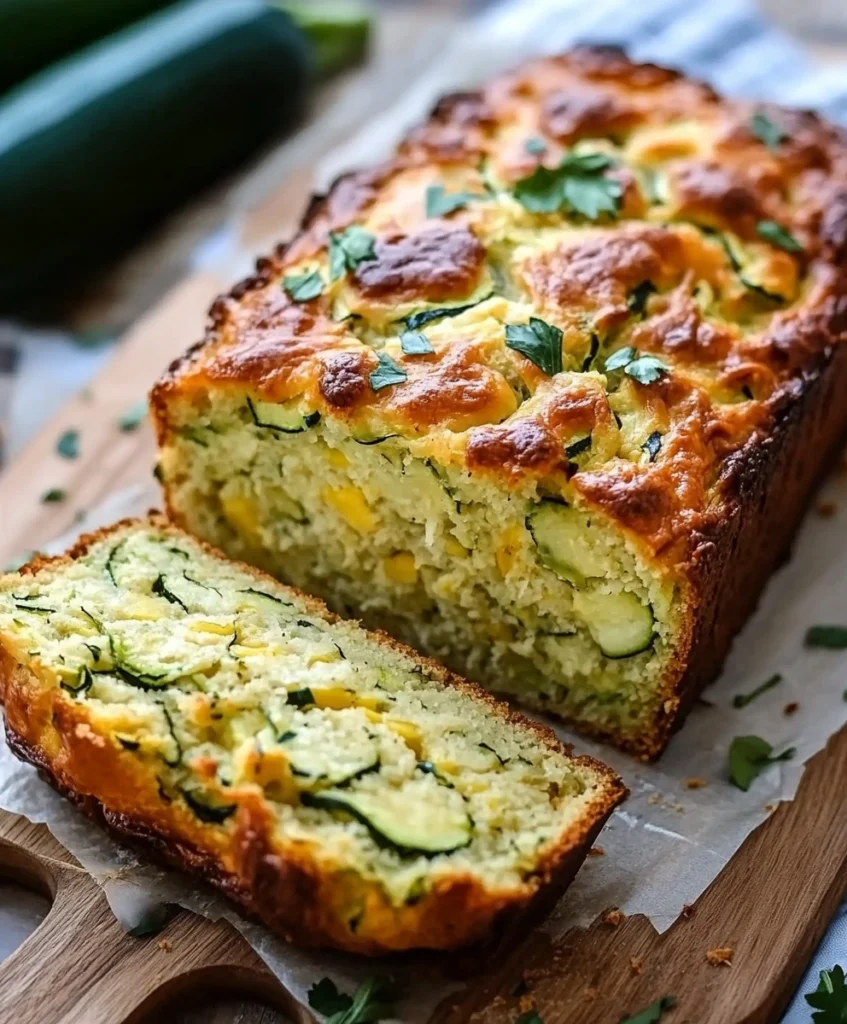 Rustic Zucchini Chedar Loaf