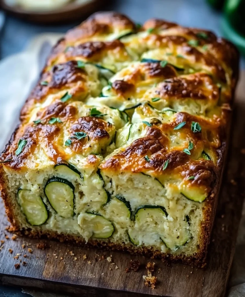 Rustic Zucchini Chedar Loaf