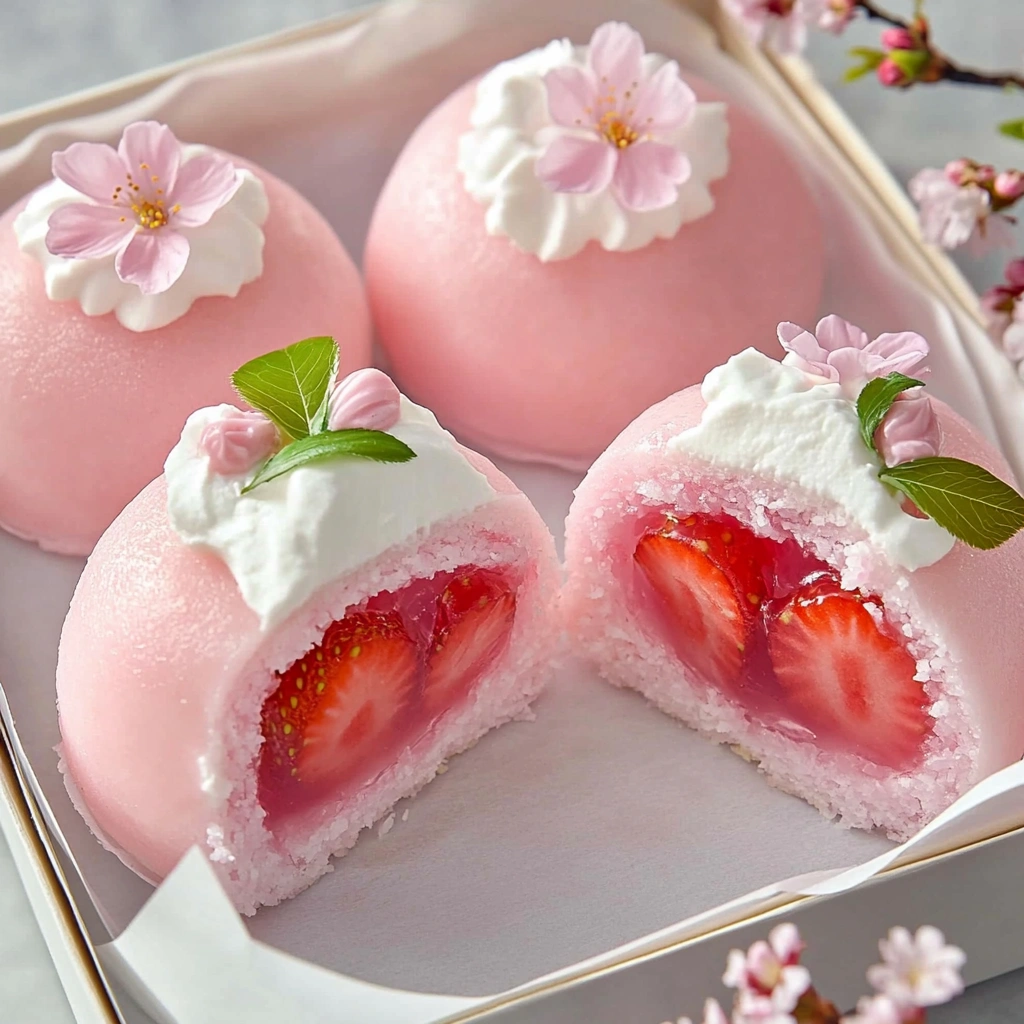 Sakura Strawberry Mochi