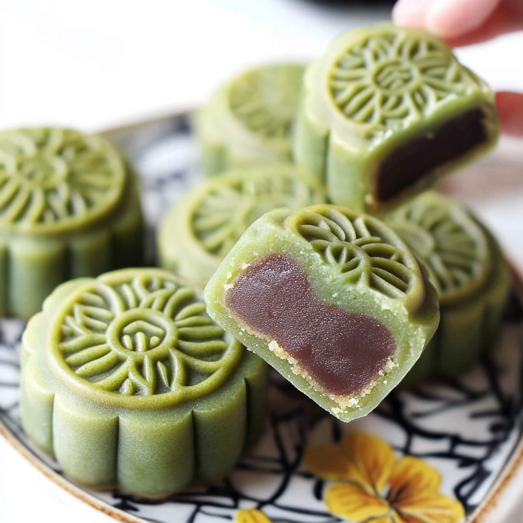 Snow Skin Matcha Mooncakes