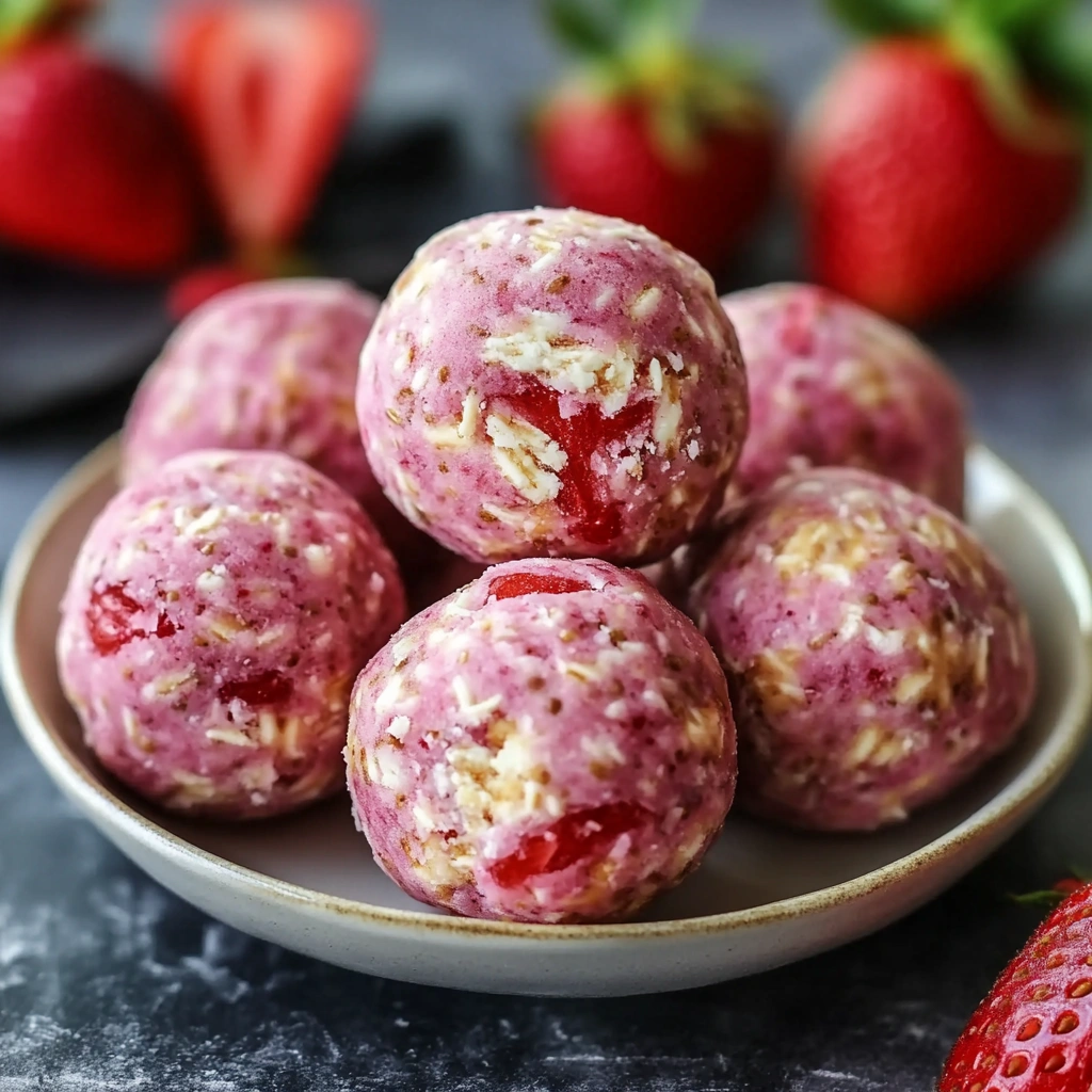 Strawberry Cheesecake Protein Balls