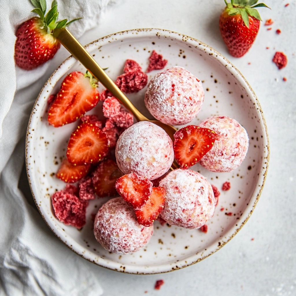 Strawberry Cheesecake Protein Balls
