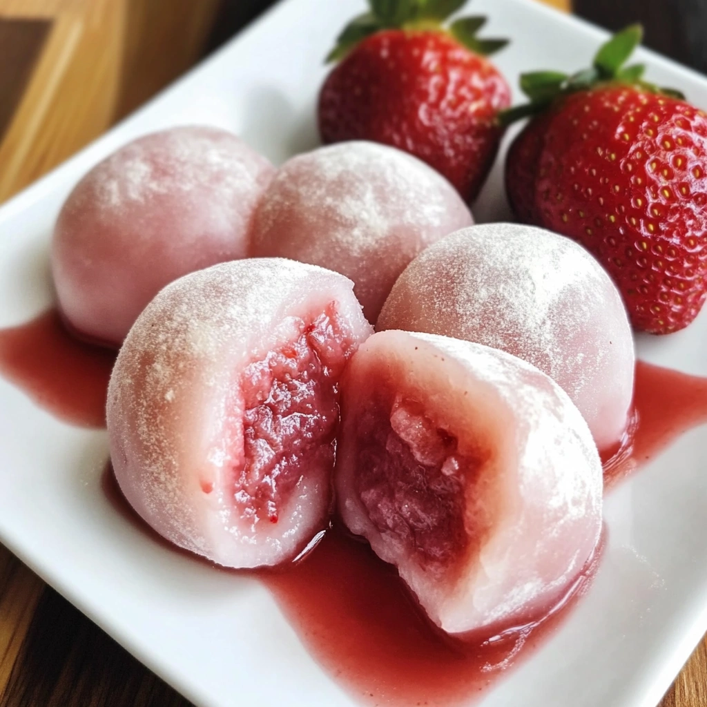 Healthy Strawberry Mochi
