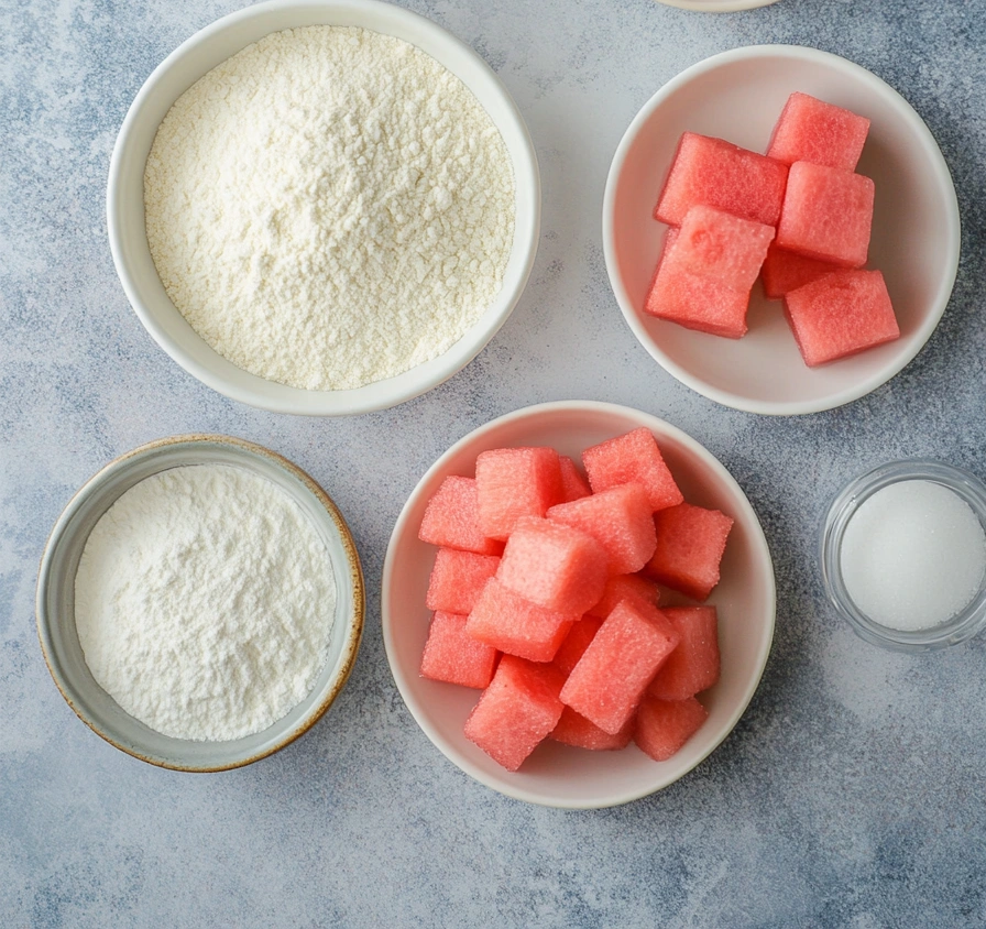 Watermelon Mochi