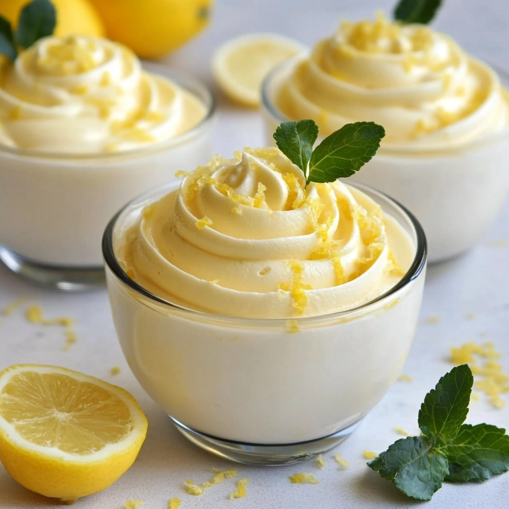 creamy lemon mousse