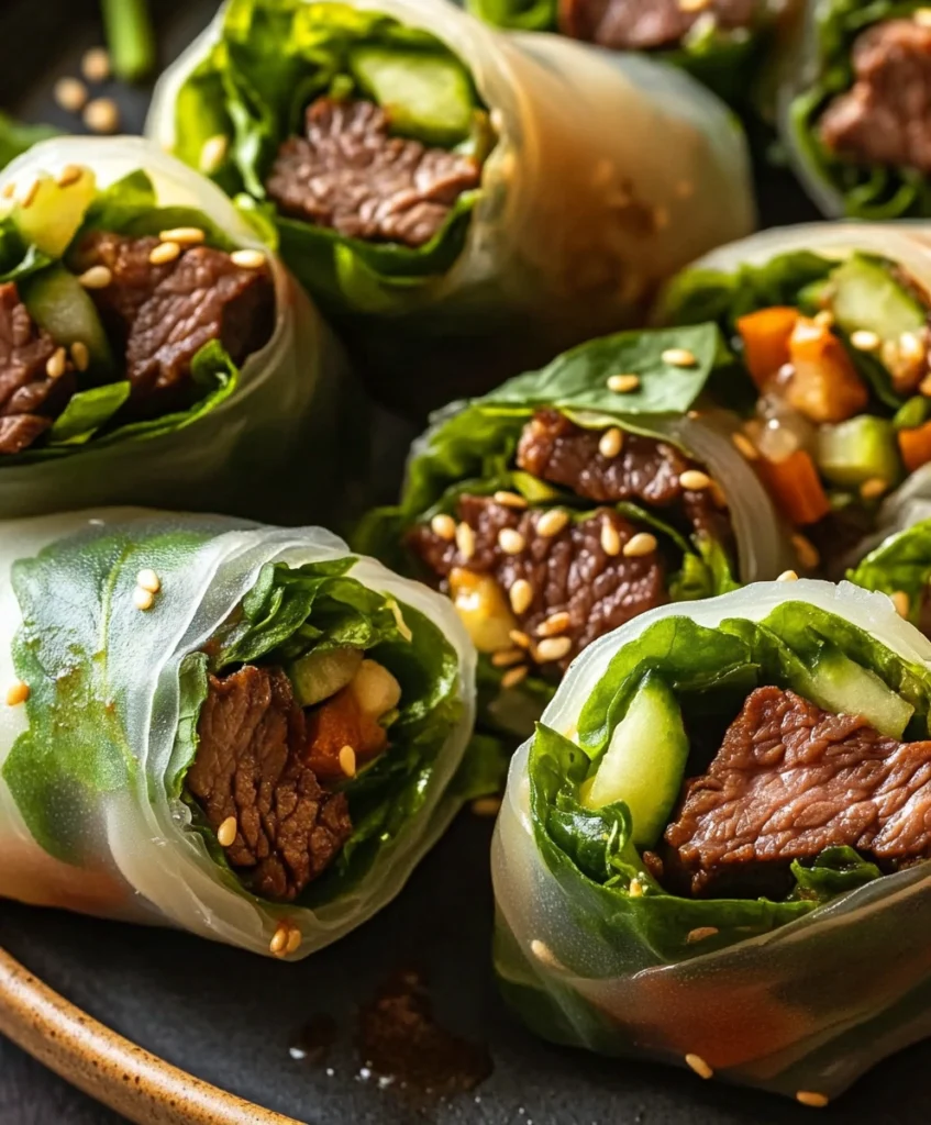 Thai Basil Beef Rolls