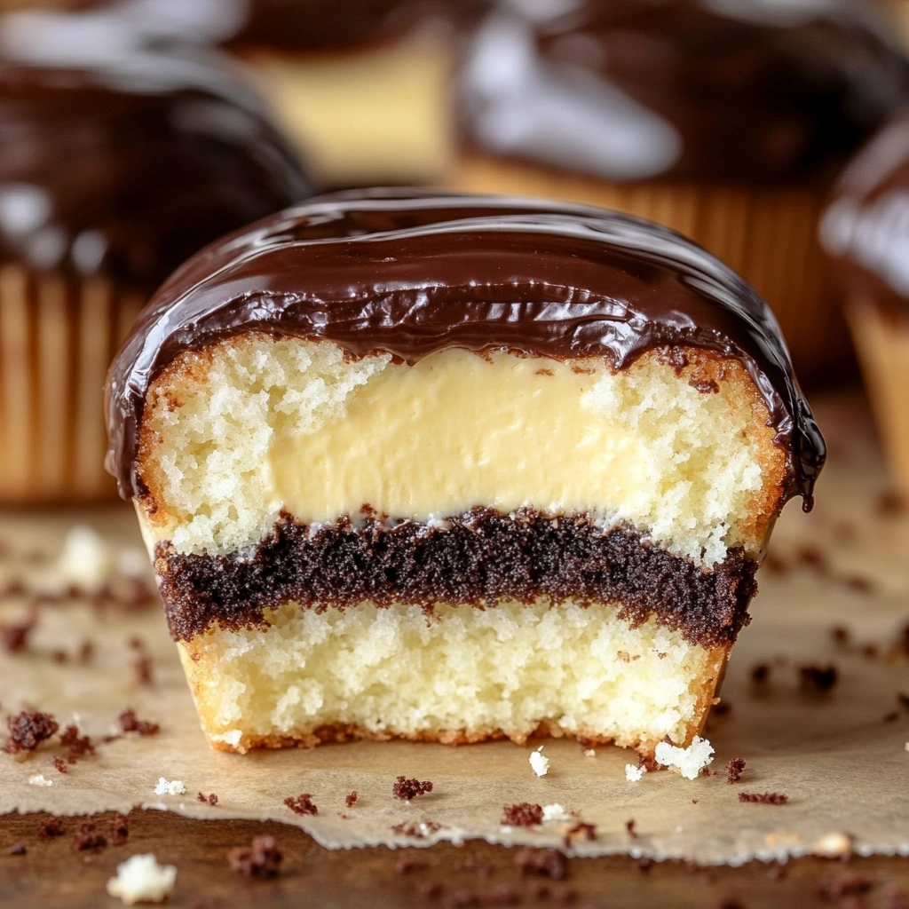 Boston Cream Pie Cupcakes