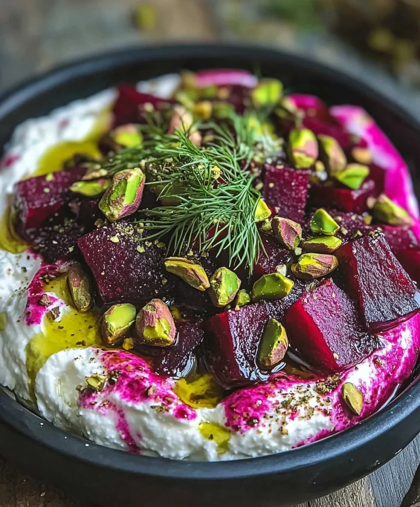 Creamy Whipped Feta with Marinated Beets