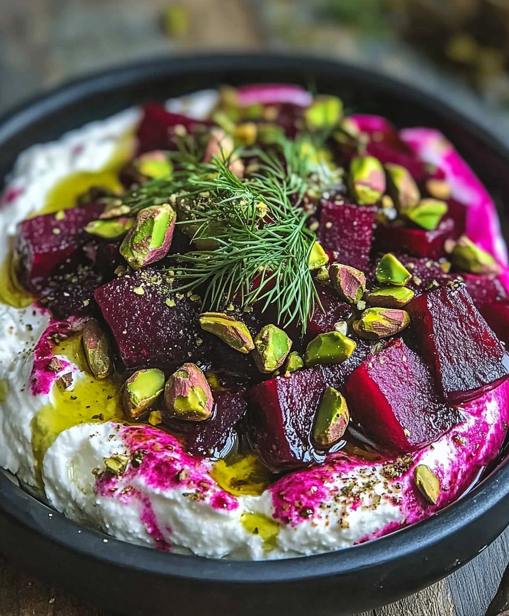 Creamy Whipped Feta with Marinated Beets