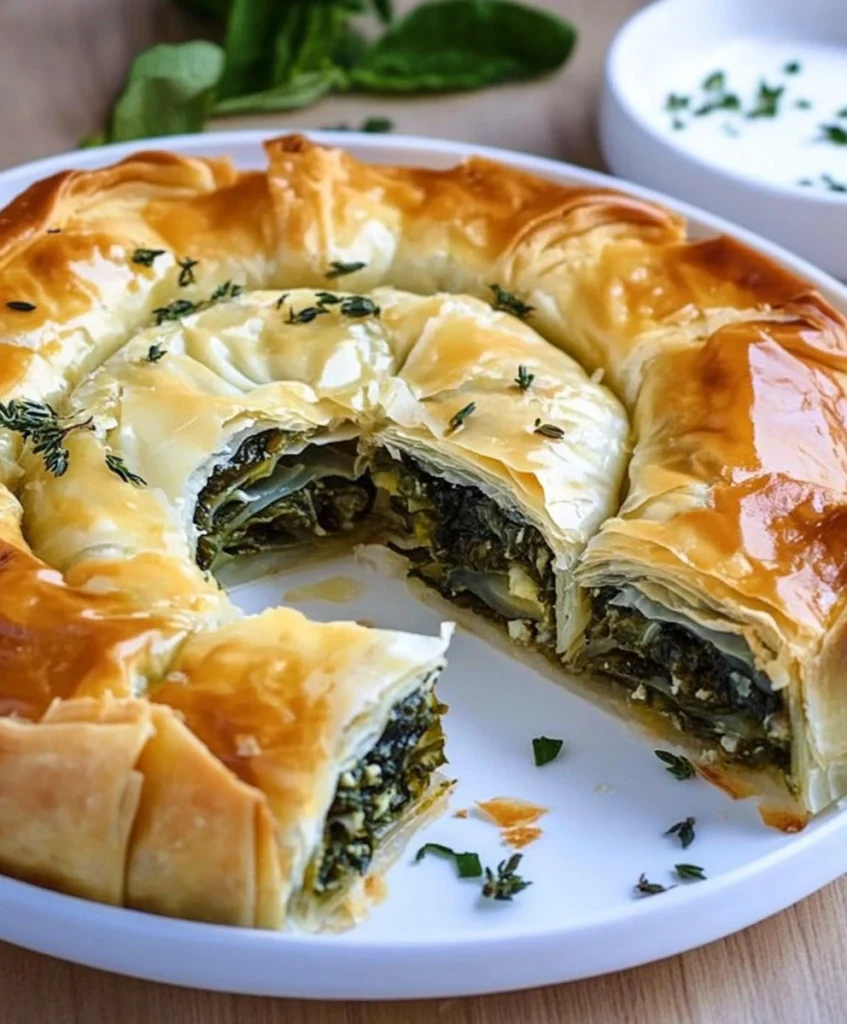 Flaky Spanakopita Spiral