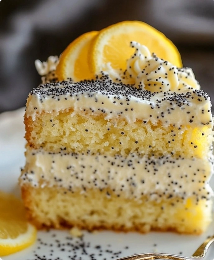 Lemon Poppy Seed Pudding Cake