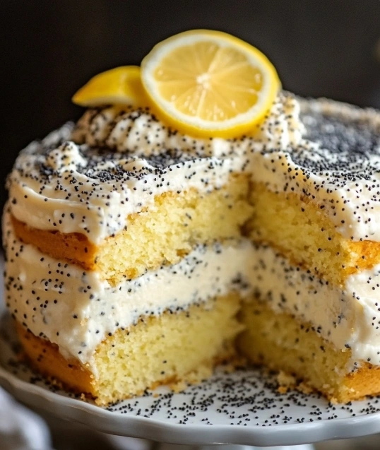 Lemon Poppy Seed Pudding Cake