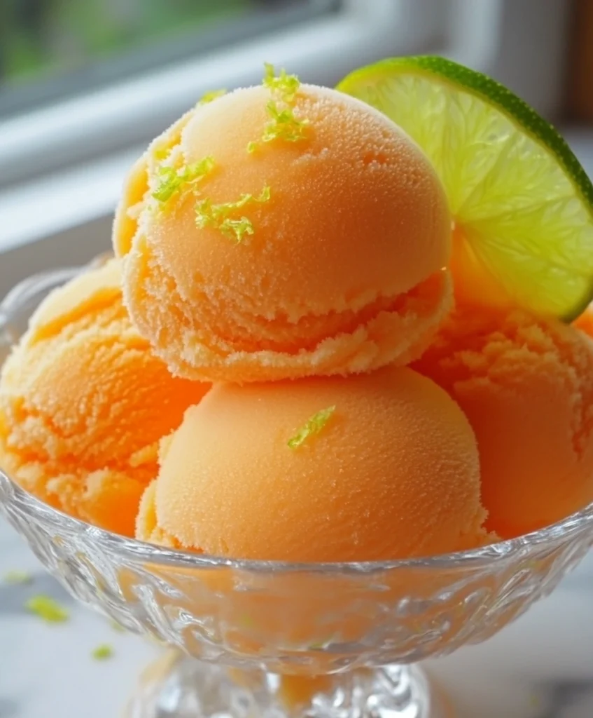 Papaya Lime Sorbet