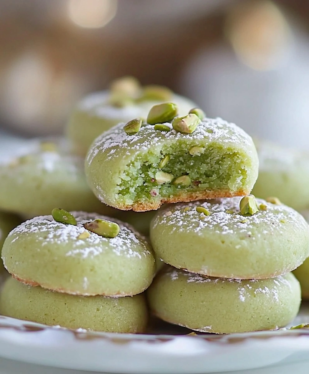 Pistachio Wedding Cookies