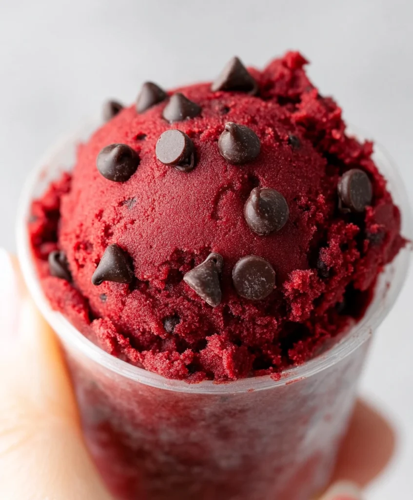 Edible Red Velvet Cookie Dough
