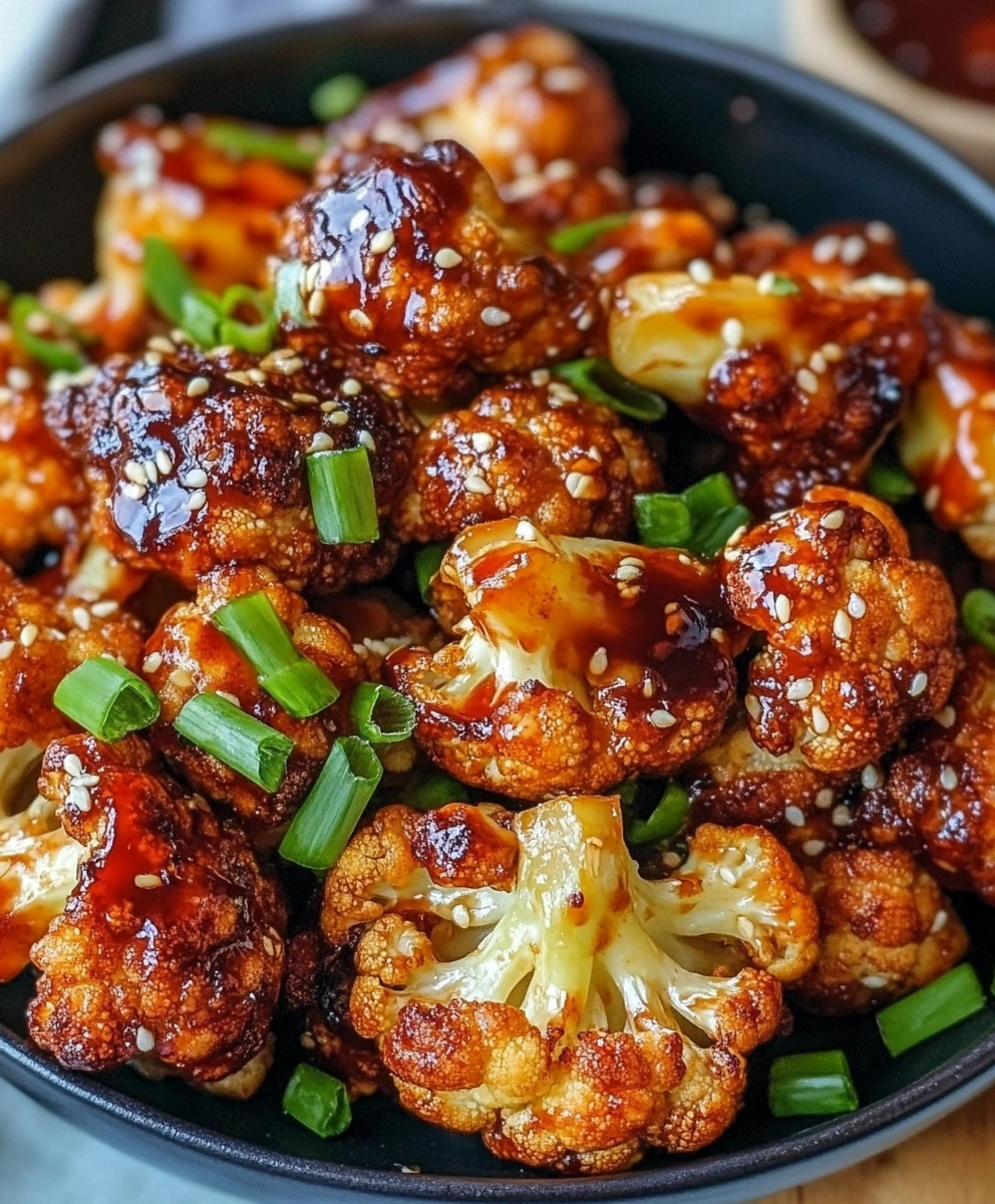 Sweet and Spicy Baked Cauliflower
