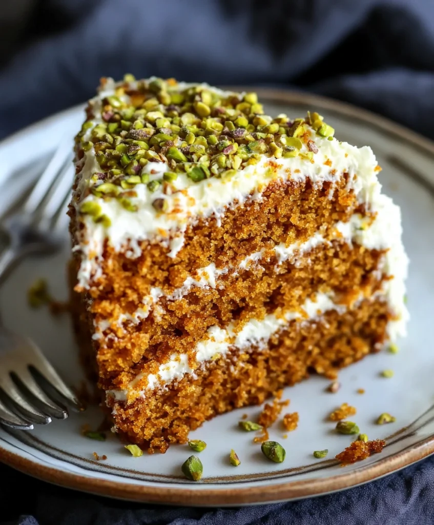 Vegan Carrot Pistachio Cake
