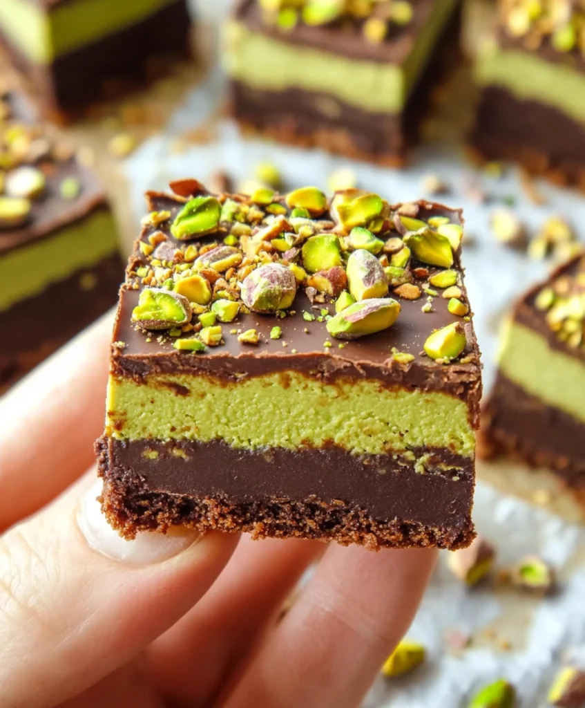 Vegan Pistachio Cream Brownies