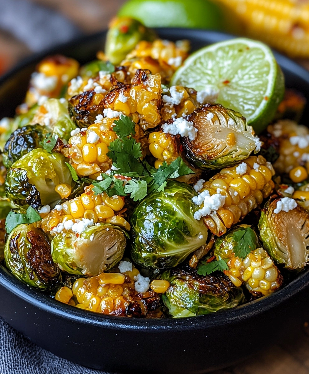 Mexican Street Corn Brussels Sprouts