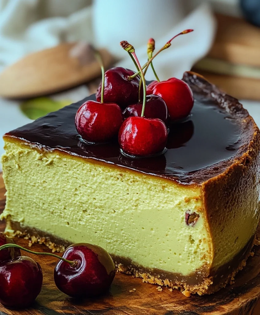 Pistachio Basque Cheesecake